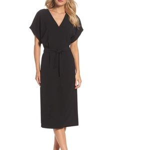 Black Maxi Wrap Dress